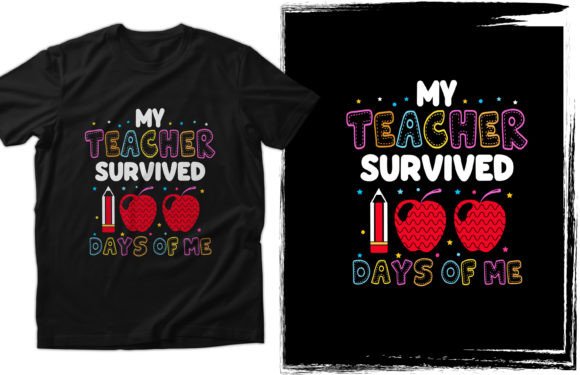 100 Days of School T-Shirt Design
