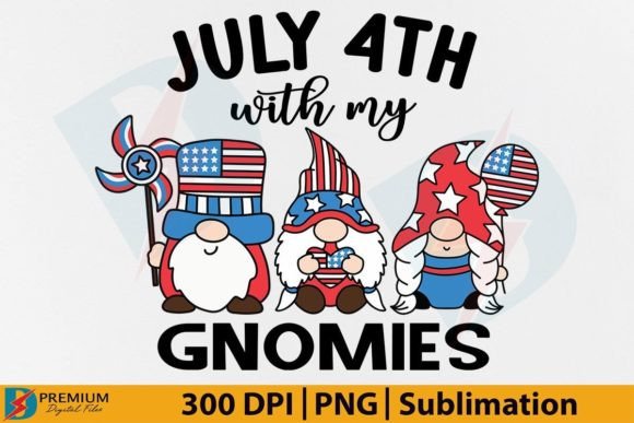 4th of July Gnome PNG with My Gnomies
