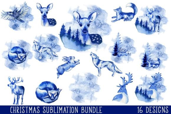 Blue Christmas Winter Forest Sublimation: A Unique Approach to Creative Design