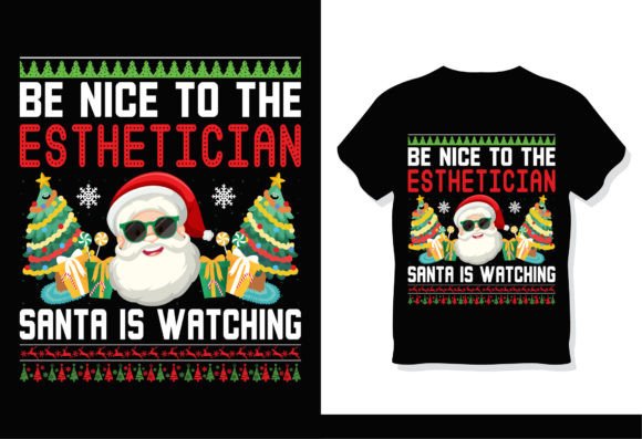Esthetician Santa Christmas T-Shirt: A Festive and Functional Design for DIY Enthusiasts