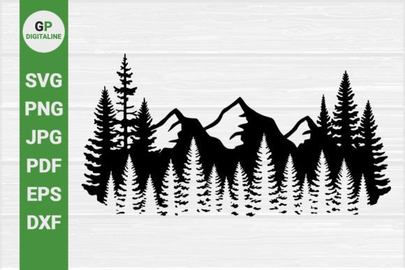 Forest and Mountain SVG for Creative Projects