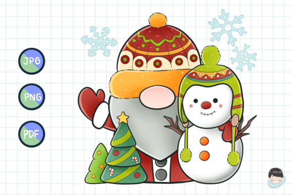 Gnome Christmas Png, Snowman Christmas