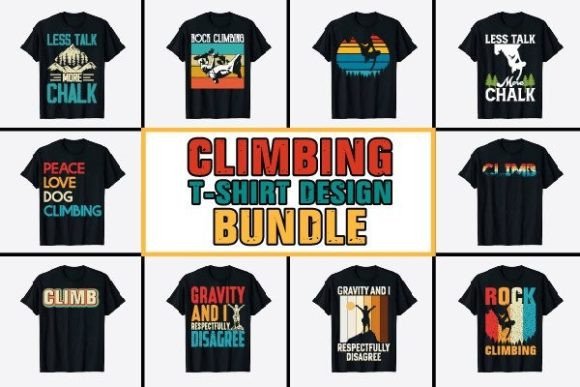 Rock Climbing T-Shirt Design Bundle: A Strategic Asset for Merchandise Creators