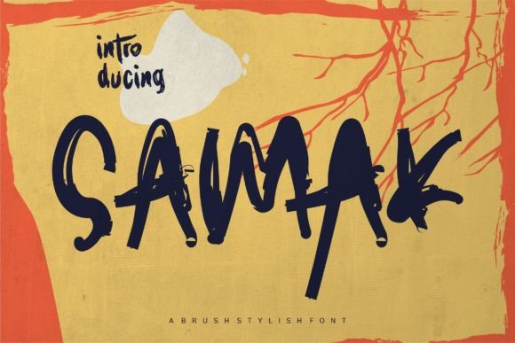 Samak: A Stylish Brush Display Font with Urban Calligraphy Style