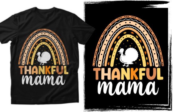 Thankful Mama Thanksgiving T-shirt Design
