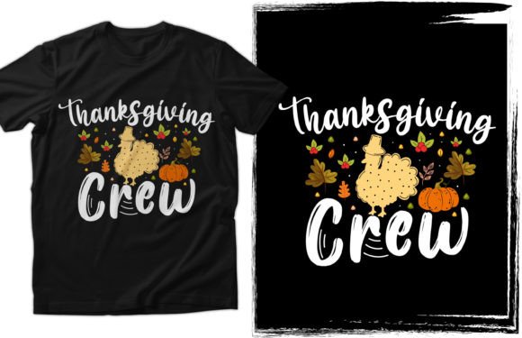 Thanksgiving Crew T-Shirt Design: A Unique Vector-Based Solution for Print on Demand Businesses