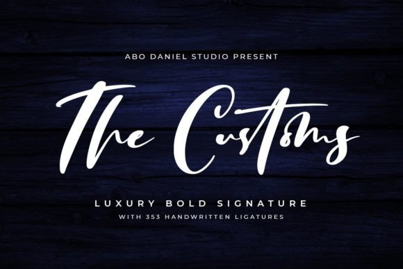 The Customs Font: A Luxurious Handwritten Choice for Professional Design