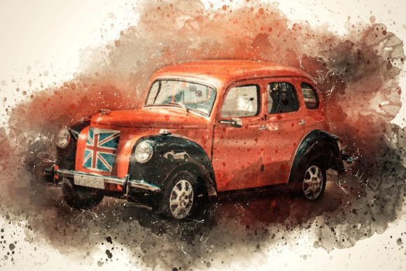 Vintage Cars Printable Graphic 09