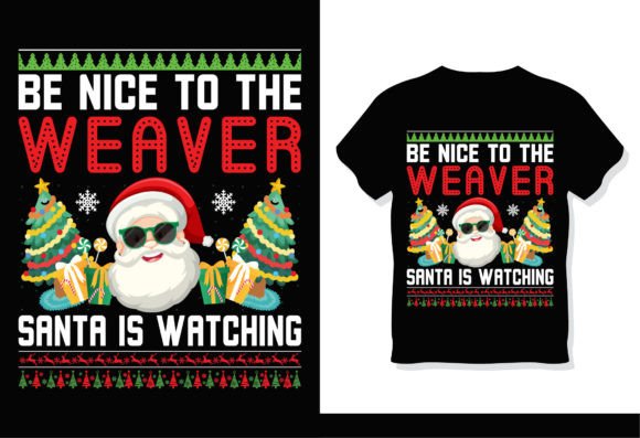 Weaver Santa Christmas T-Shirt Design